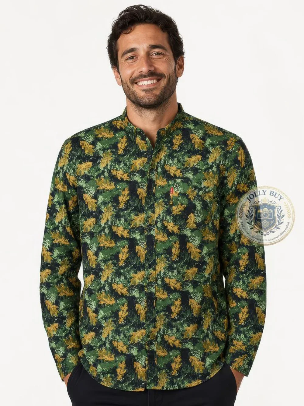 Levi’s Men's Shirt Moritz Woven Cotton Long Sleeve Sycamore Camo NEW